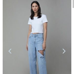 Oak + Fort Wide-Leg Jeans